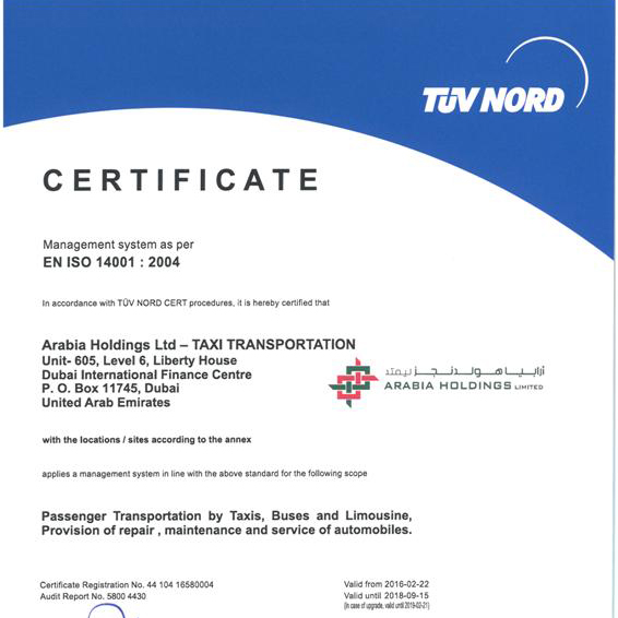 14001 certificate